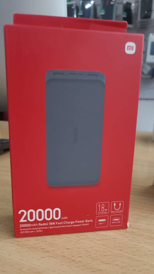 Xiaomi 20000mAh Redmi Power Bank, Fast Charge, Two-Way 18W Fast Charge, Dual Inp